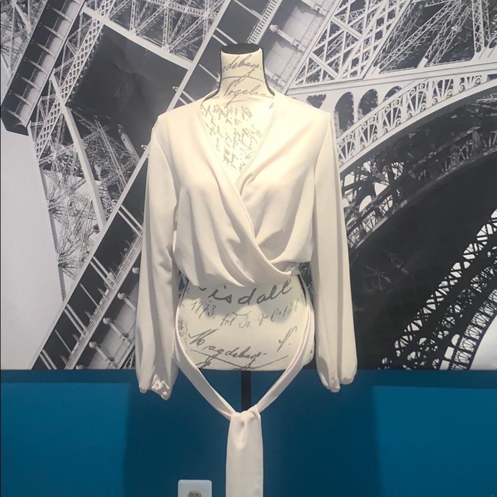 Fashion Nova Cross Tie Blouse